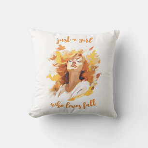 Hello Autumn Fall In Love Orange Leaves Cushion