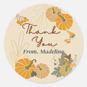 Hello autumn fall thank you custom stickers