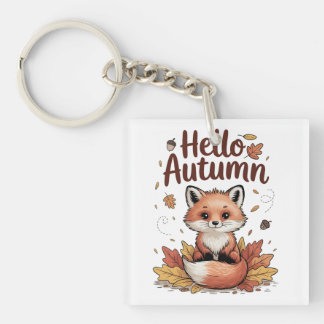 Hello Autumn Key Ring