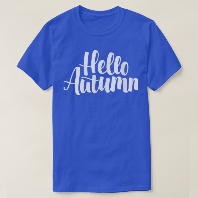 Hello Autumn Love Fall Design  T-Shirt (Design Front)