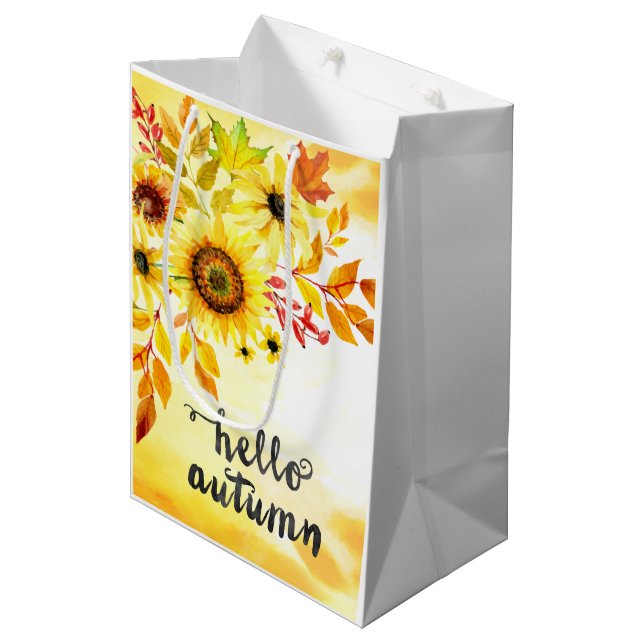 Hello autumn medium gift bag (Front Angled)