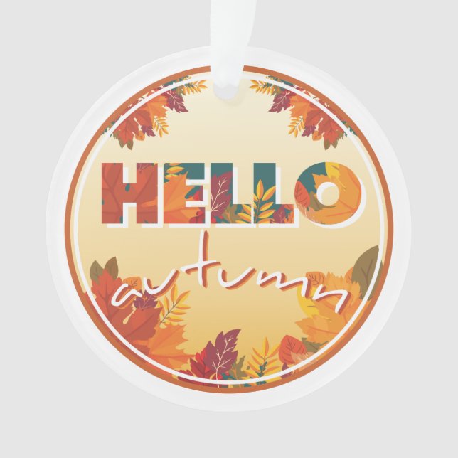 Hello Autumn Ornament (Front)