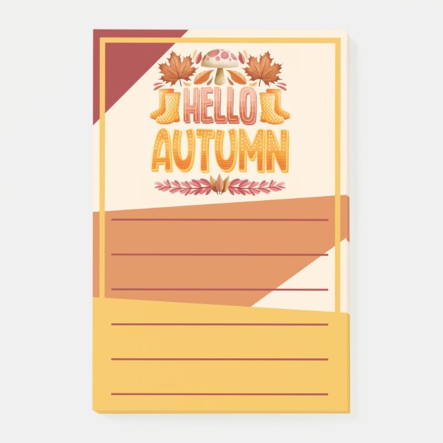 Hello Autumn Post-It Notes (Front)