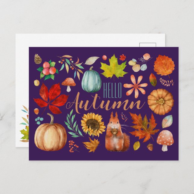 Hello Autumn  Postcard (Front/Back)