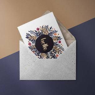 Hello autumn postcard