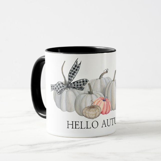 Hello Autumn Pumpkin Mug (Front Left)