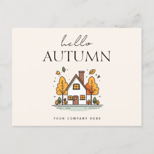 Hello Autumn Real Estate Farming  Postcard