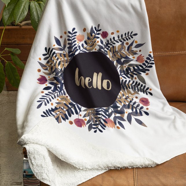Hello autumn sherpa blanket (Creator Uploaded)