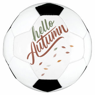 Hello autumn soccer ball