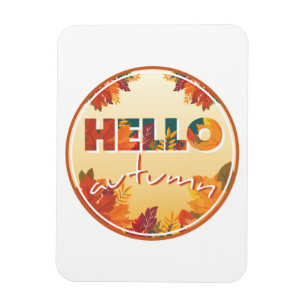 Hello Autumn, sticker, phone case, pillow Magnet