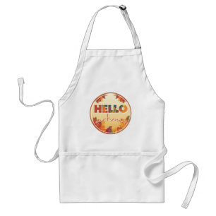 Hello Autumn, sticker, phone case, pillow Standard Apron