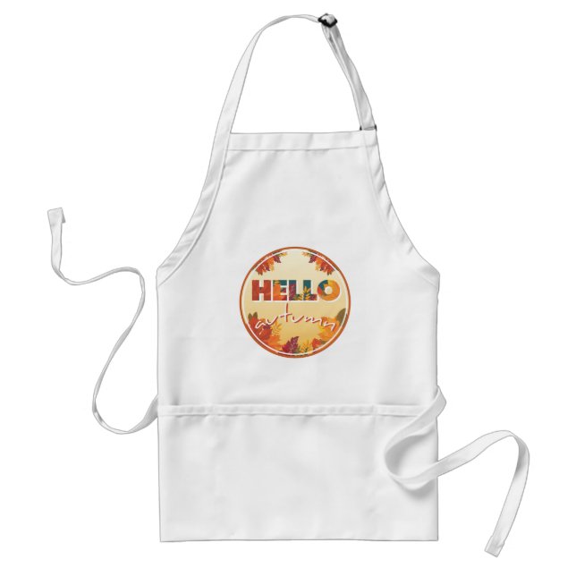 Hello Autumn, sticker, phone case, pillow Standard Apron (Front)