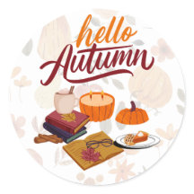 Hello autumn stickers