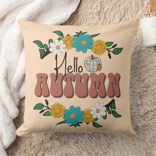 Hello Autumn Throw Pillow