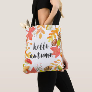 Hello autumn tote bag