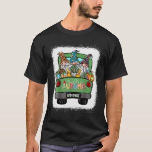 Hello Autumn Truck Gnomes Pumpkin Fall Leaves Than T-Shirt