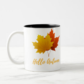 Hello Autumn  Two-Tone Coffee Mug
