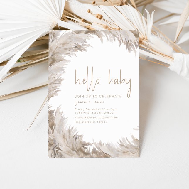 Hello Baby Baby Shower Party Invitation Template (Creator Uploaded)