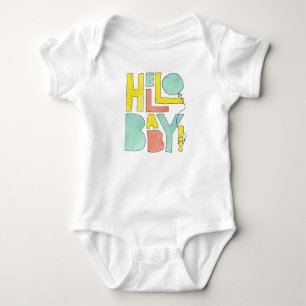 Hello Baby Balloon Welcome to Newborn Bodysuit