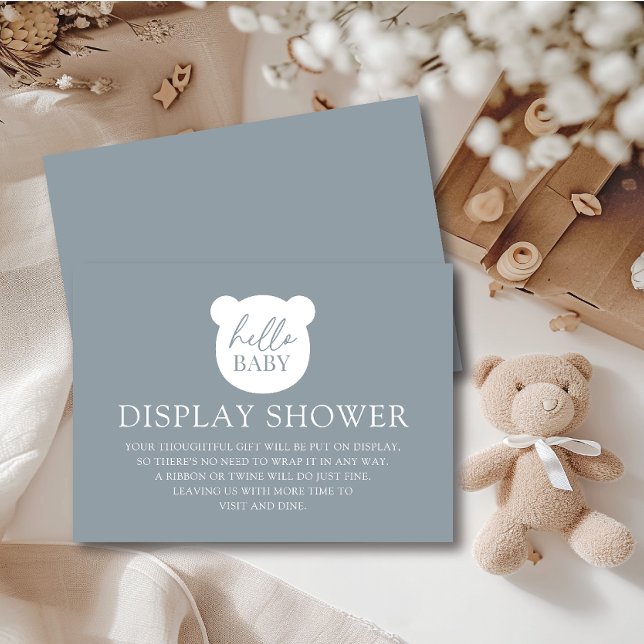 Hello Baby Bear Display Shower Enclosure Card (Creator Uploaded)