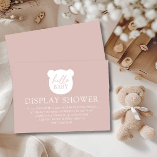 Hello Baby Bear Display Shower Enclosure Card