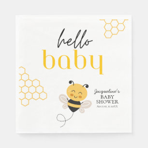 Hello Baby Bee: Sweet Baby Shower Napkins
