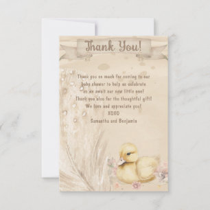 Hello Baby! boho baby shower Flat Thank You Card