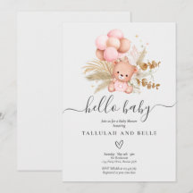 Hello Baby Boho Bear Shower