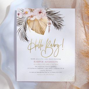 Hello Baby   Boho Pampas Grass & Dried Palm Budget