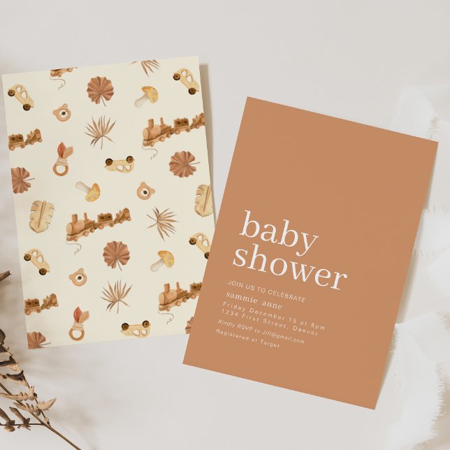 Hello Baby Boho Style Baby Shower Invitation  (Creator Uploaded)