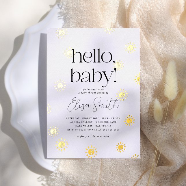 Hello Baby Boho Sunshine Baby Shower (Creator Uploaded)
