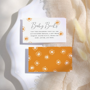 Hello Baby   Boho Sunshine Baby Shower  Enclosure Card