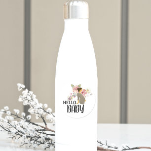 Hello Baby Boho Wildflower Baby Shower  Classic Round Sticker