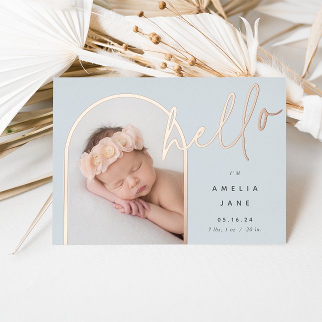 Hello Baby | Foil Birth Announcement (Creator Uploaded)