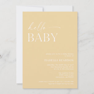 Hello Baby Minimalist Baby Shower Invitation