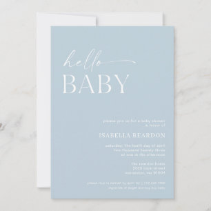 Hello Baby Minimalist Baby Shower Invitation