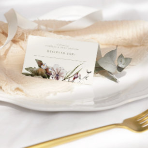 HELLO BABY   Minimalist Sage & Ivory Welcome  Place Card