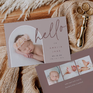 Hello Baby   Photo Birth Announcement