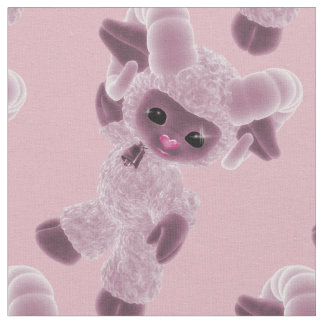 Hello Baby Plush Toy Ram Country Pink Fabric