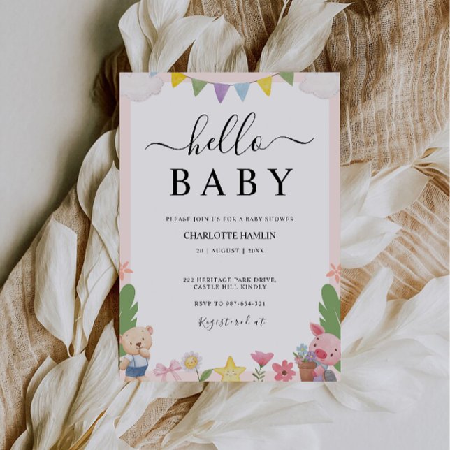 Hello Baby Shower wedding Invitation (Hello Baby Shower wedding Invitation)