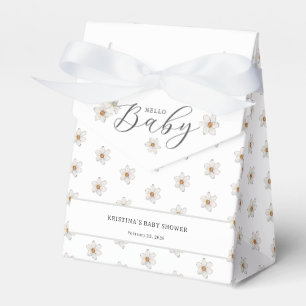 Hello Baby Spring Daffodil Baby Shower Favour Box
