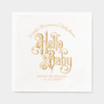 Hello Baby Stylish Classic Foil Napkins<br><div class="desc">Hello Baby Stylish Classic</div>