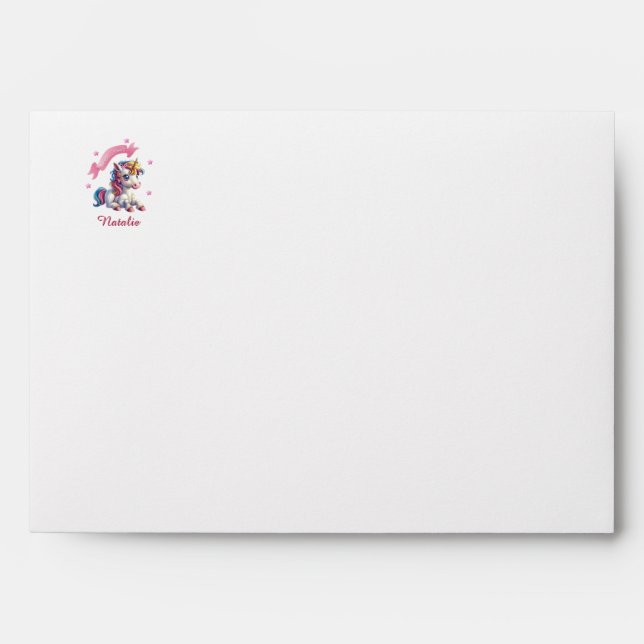 Hello Baby Unicorn Envelope (Front)