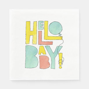 Hello Baby Welcome to Newborn New Baby Birth Napkin