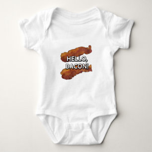 Hello, bacon. baby bodysuit