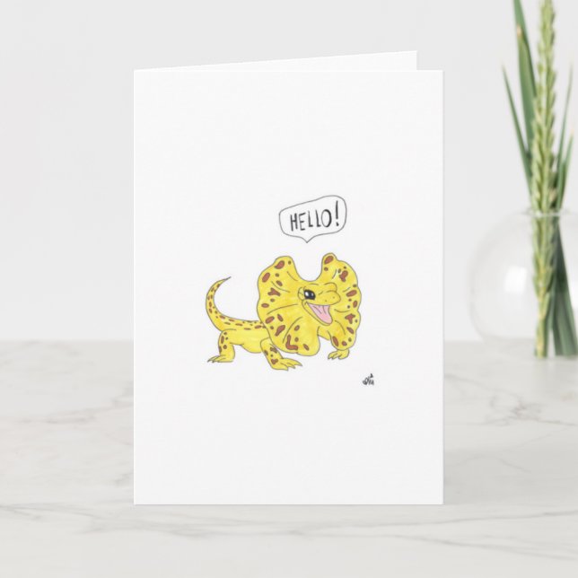 Hello - Bearded Dragon Card (Front)