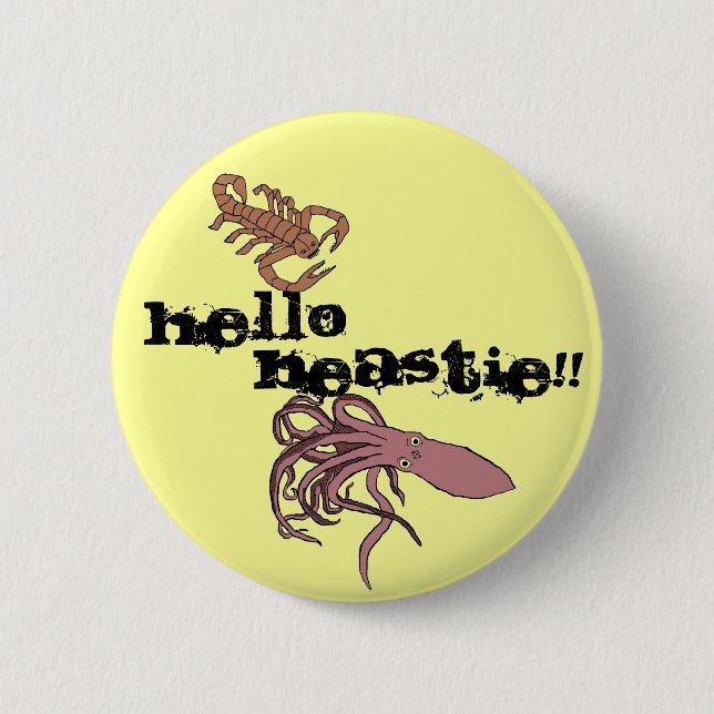 Hello Beastie!! 6 Cm Round Badge (Front)