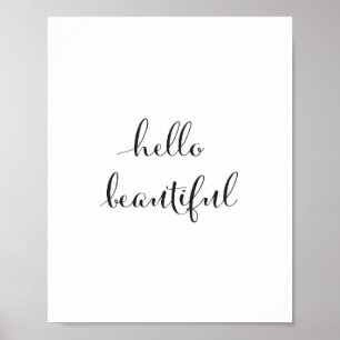 hello beautiful art print - decor