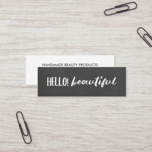 Hello! Beautiful Chalkboard Mini Business Card