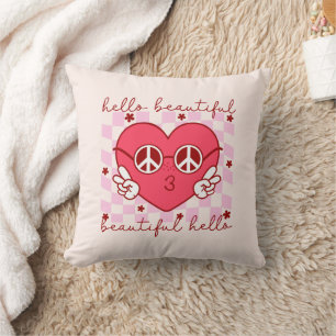 Hello Beautiful   Cute & Heartfelt Cushion